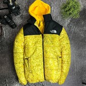 Зимняя куртка желтого цвета без капюшона The North Face 7-411