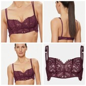 Hunkemoller noir! Звабливий мереживний жіночий бюстгалтер S розмір italian plum! Лот 355