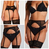 Hunkemoller! Мереживний жіночий пояс для панчіх М розмір black! Лот 17