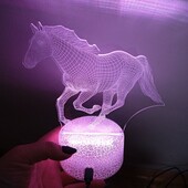 Нічник Horse для дітей, 3D лампа-ілюзія, дитяча кімната