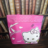 Яркая малиновая пляжная сумочка для юной модницы Hello Kitty, шоппер, сумка для прогулок