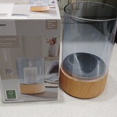 Стеклянный подсвечник Livarno Home с деревянным основанием