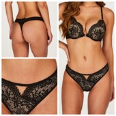 Hunkemoller! Мереживні жіночі труси, стрінги М розмір caviar! Лот 211