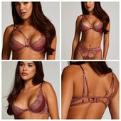 Hunkemoller private collection! Спокусливий жіночий бюстгальтер на кісточках 80С rose brown! Лот 273