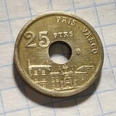 Монета Іспанії 25 песет 1993