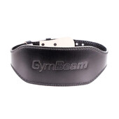 Пояс для фітнесу GymBeam натуральна шкіра Black чорний XL