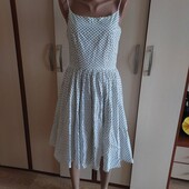 Платье котон,с карманами и пышной юбкой.