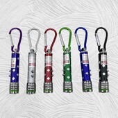 Ліхтар Фонарик брелок лазерная указка Led на карабин 3в1 игрушка котам