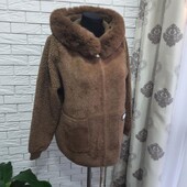 Крутая альпака куртка на пышные формы. Цвет капучино. Новая!