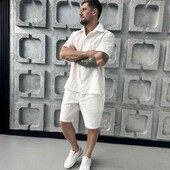 люксовий костюм льон жатка