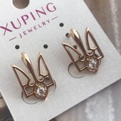 Красивая новинка !Позолота 585 пробы,Высота 2 см,ширина1.1см