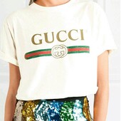 Футболка з бавовни з логотипом gucci