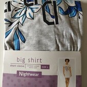 Нічна бавовняна сорочка сіра Dreams Nightwear L