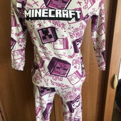 Пижама, комплект, костюм, 100% коттон. 8-9 р 128-134 см. George (Джордж). Minecraft. в ідеалі