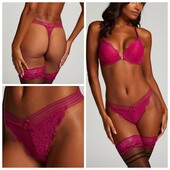 Hunkemoller! Трендові мереживні жіночі труси, стрінги Хл розмір festival fuchsia! Лот 47