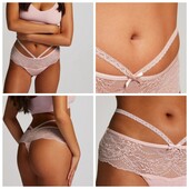 Hunkemoller! Спокусливі жіночі труси з мереживом, стрінги 2Хл розмір pale mauve! Лот 56