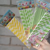 Лот 120 шт,5 наборов.трубочки котельные с наклейками