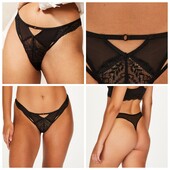 Hunkemoller! Жіночі труси із мережива і сіточки, стрінги М розмір caviar! Лот 22