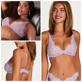 Hunkemoller! Мереживний жіночий бюстгальтер на кісточках 75В lavendula! Лот 911