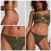 Hunkemoller! Жіночі труси, стрінги з мереживом 3Хл розмір four leaf clover! Лот 912