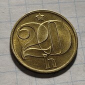 Монета Чехословаччини 20 геллерів 1986