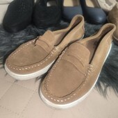 Замшеві мокасини лофери 34р