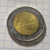 Монета Італії 500 лір 1985