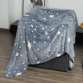 Плед, що світиться в темряві, плюшеве покривало Blanket kids Magic Star 150х100 см флісова ковдра. К