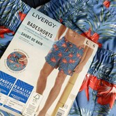 Livergy брендовые пляжные мужские шорты c карманами размер L XL
