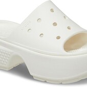 Крокси слайди на платформі Crocs stomp slide chalk craie р41/42 нові оригінал