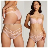 Hunkemoller! Звабливі жіночі труси із мережива і сіточки, страп-панти М розмір! Лот 20