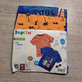 Лупилу! Трикотажная футболка для мальчика! 2 шт! 110/116! Лот 161