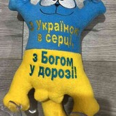 М'яка іграшка в авто Кіт Саймон з принтом на присосках  30 х 18 см. Одна на вибір!