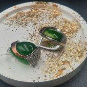 Срібні сережки з улекситом