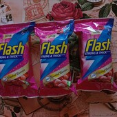 3 пачки вологих антибактеріальних серветок для прибирання flash по 60х2шт