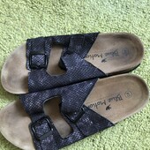 босоножки, сандали, кожа, шльопки, р. 40 вст. 25,5 см, Blue Motion. в ідеалі