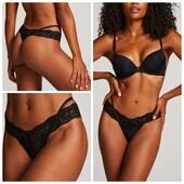 Hunkemoller! Жіночі труси з мереживом, стрінги, страп-панти Л розмір caviar! Лот 88