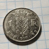 Монета Бельгії 1 франк 1970