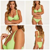 Hunkemoller! Яскравий текстурний роздільний жіночий купальник 75Е, низ S розмір paradise green! Лот