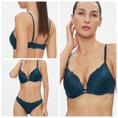 Hunkemoller! Жіночий бюстгальтер з мереживом 80В, пуш-ап, reflecting pond! Лот 69