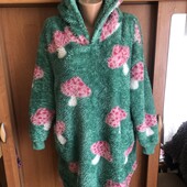 Меховушка, плюшева туника, кофта, худи, M/L. Primark. слип, пижама
