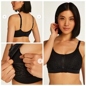 Hunkemoller! Комфортний жіночий топ-бюст з мереживом і застібкою спереду S розмір caviar! Лот 44