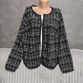 Симпатичный трикотажный пиджак/кардиган на пышные формы, р.4XL