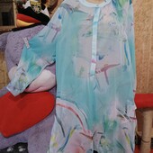 ❤️Брендовая нежно березовая сжатка крепкий шолк туника новая❤️Турция.Пог.142см.Поб168см