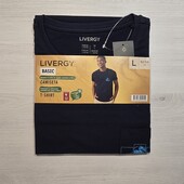 Livergy! Трикотажна чоловіча футболка Л розмір, темно-синя! Лот 4