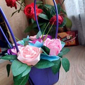 SALE ! Композиція з атласних стрічок (топер у подарунок)
