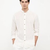 Стильна льняна сорочка від Zara Man, розмір М/Л.