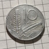Монета Італії 10 лір 1953