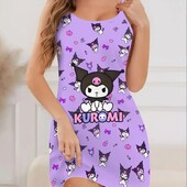 Kuromi Ночная рубашка домашние платье трикотаж