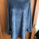 Меховушка довга, плюшева туника, кофта, 5 XL. в ідеалі